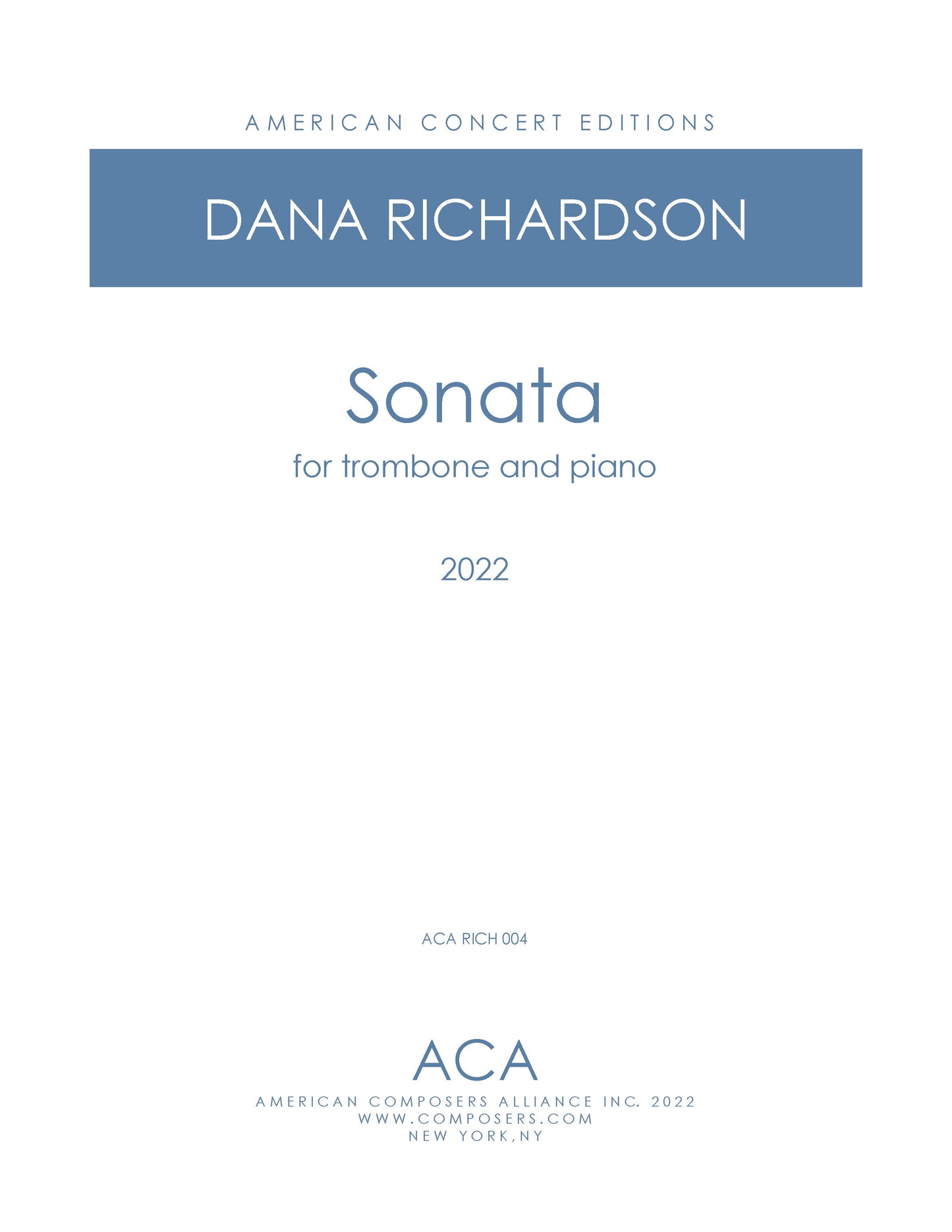 Sonata for Trombone and Piano