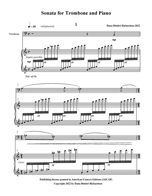 Sonata for Trombone and Piano