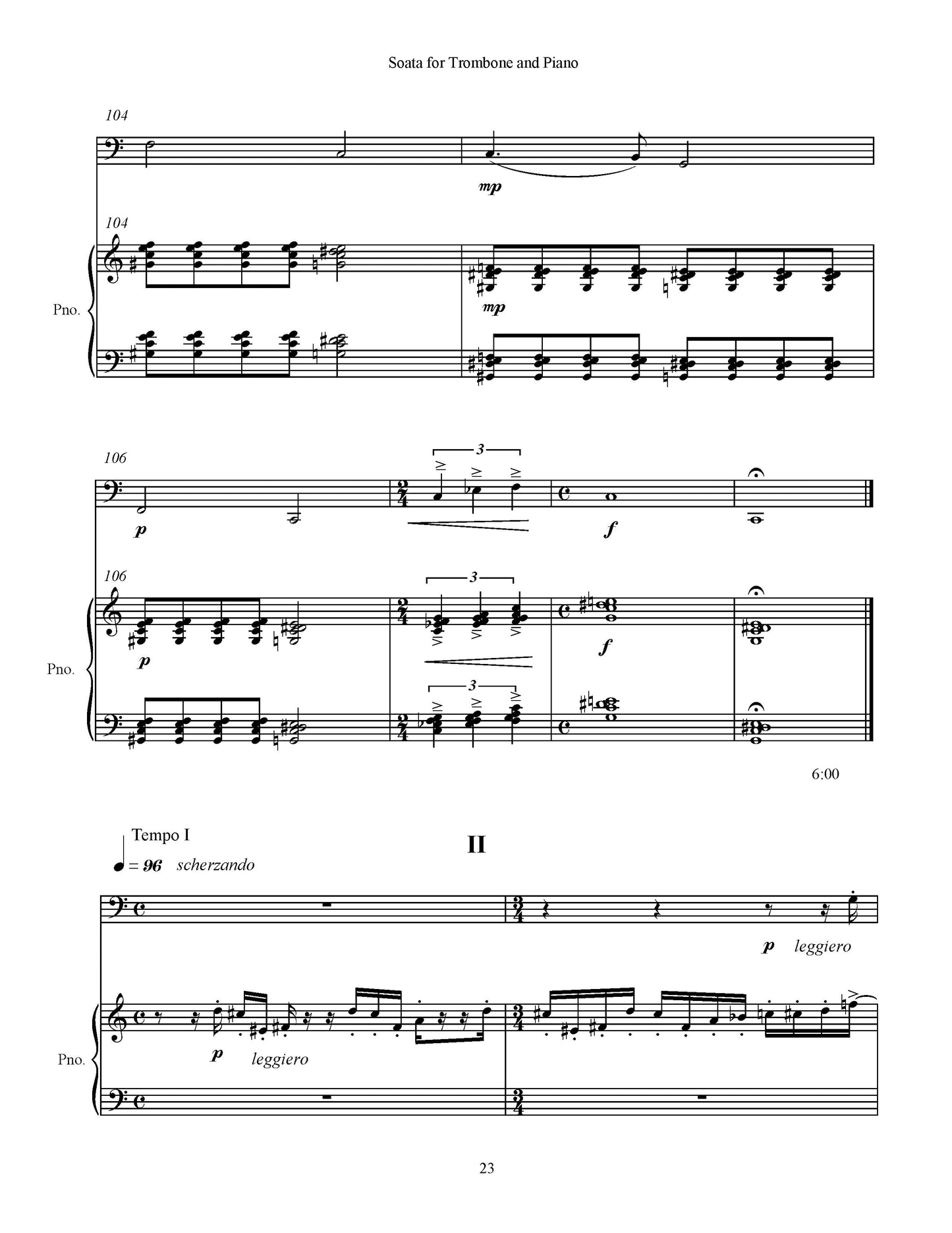 Sonata for Trombone and Piano