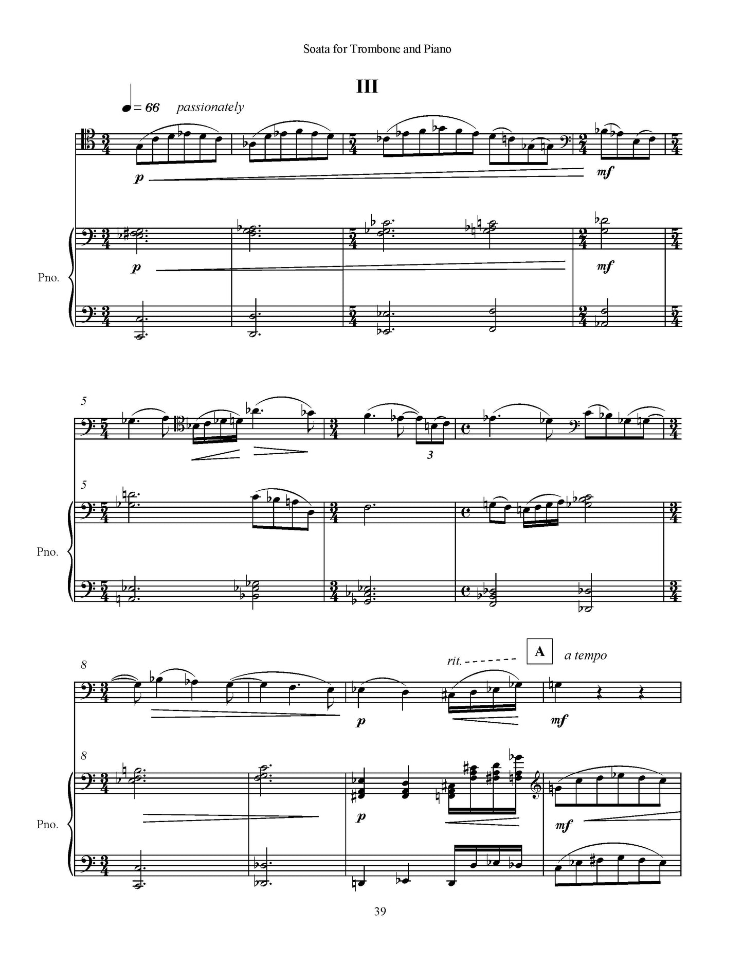 Sonata for Trombone and Piano