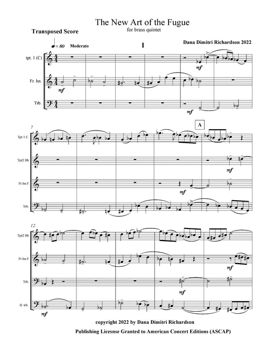 New Art of the Fugue - for Brass Quintet