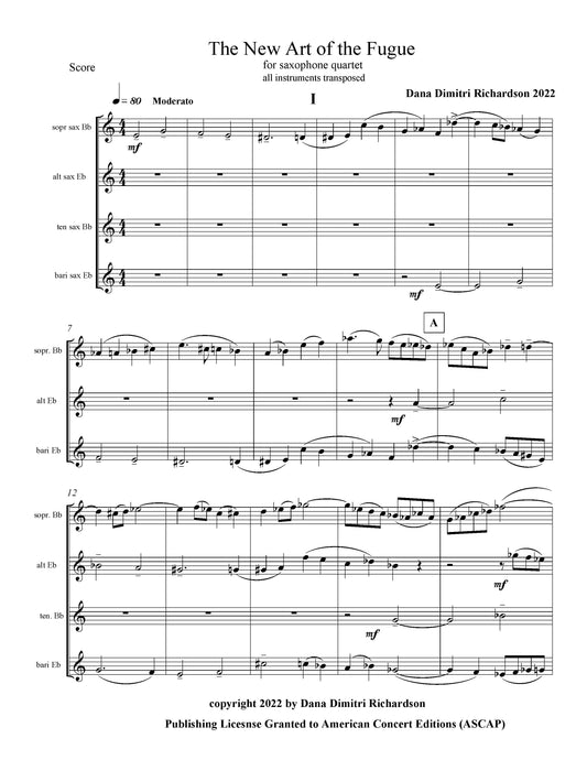 New Art of the Fugue - for Saxophone Quartet