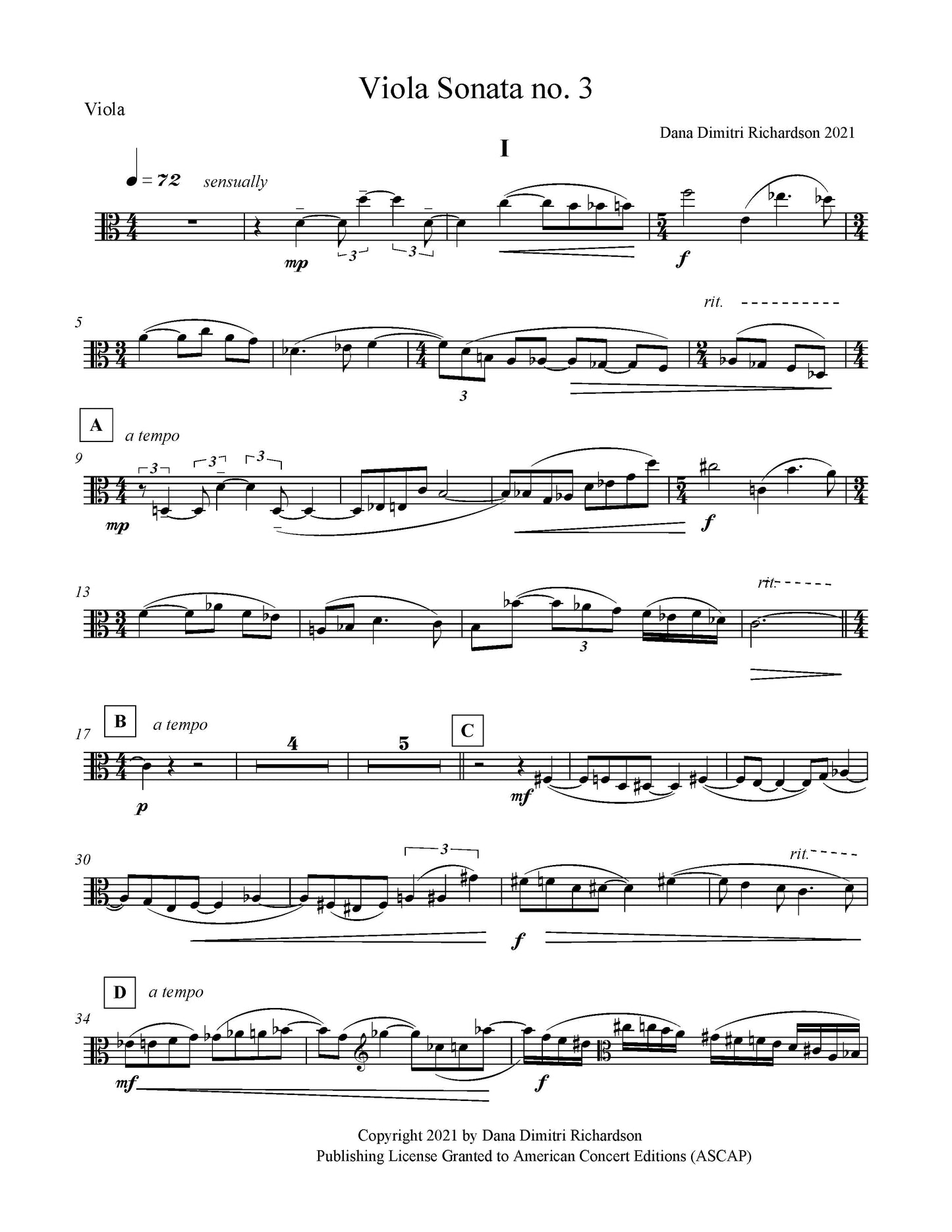 Viola Sonata No. 3