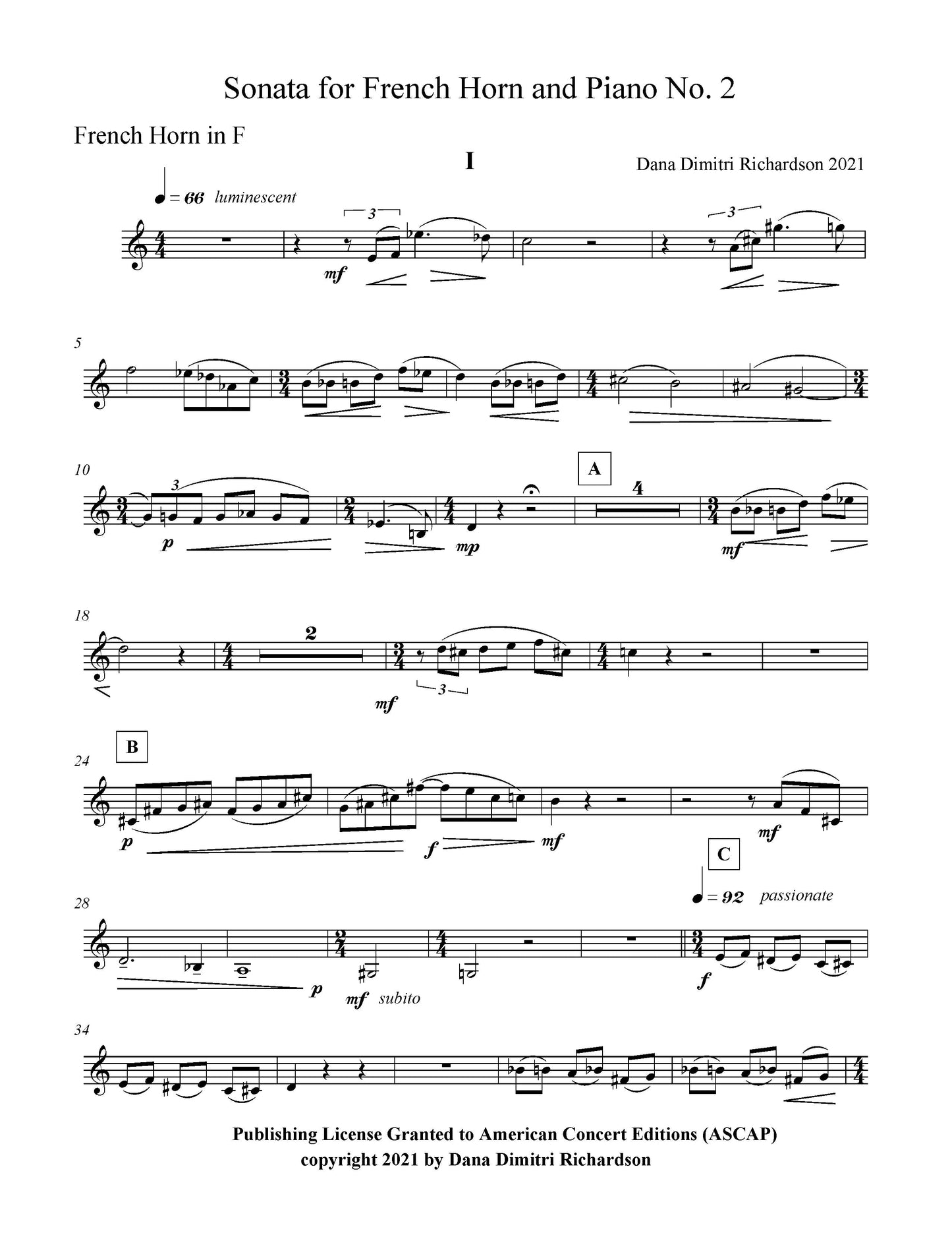 Sonata for French Horn and Piano No. 2