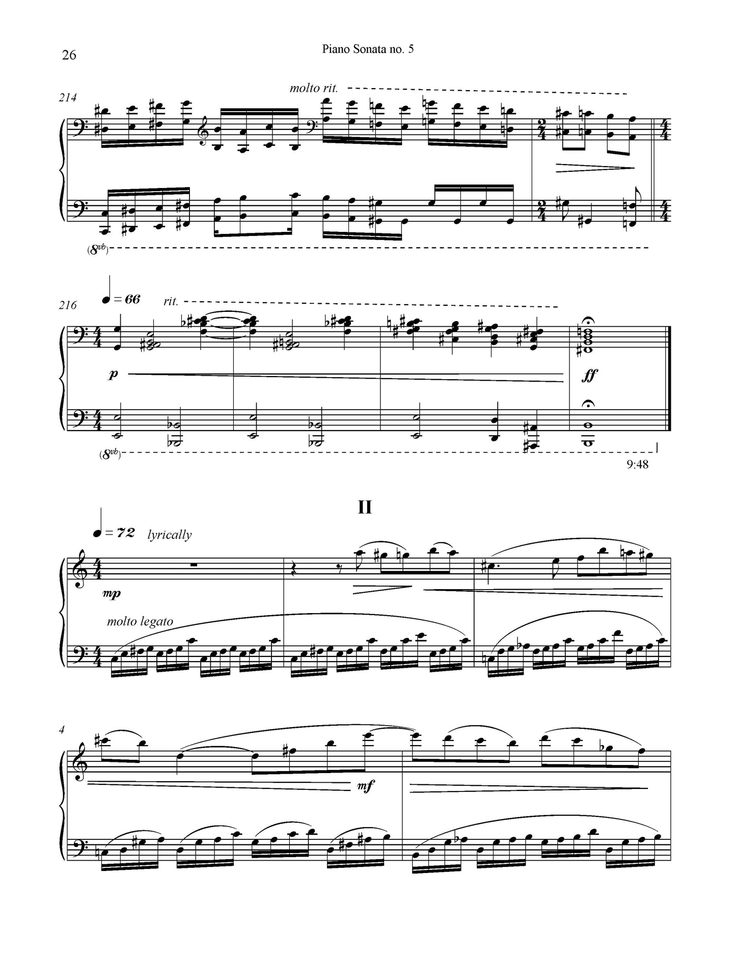 Piano Sonata No. 5