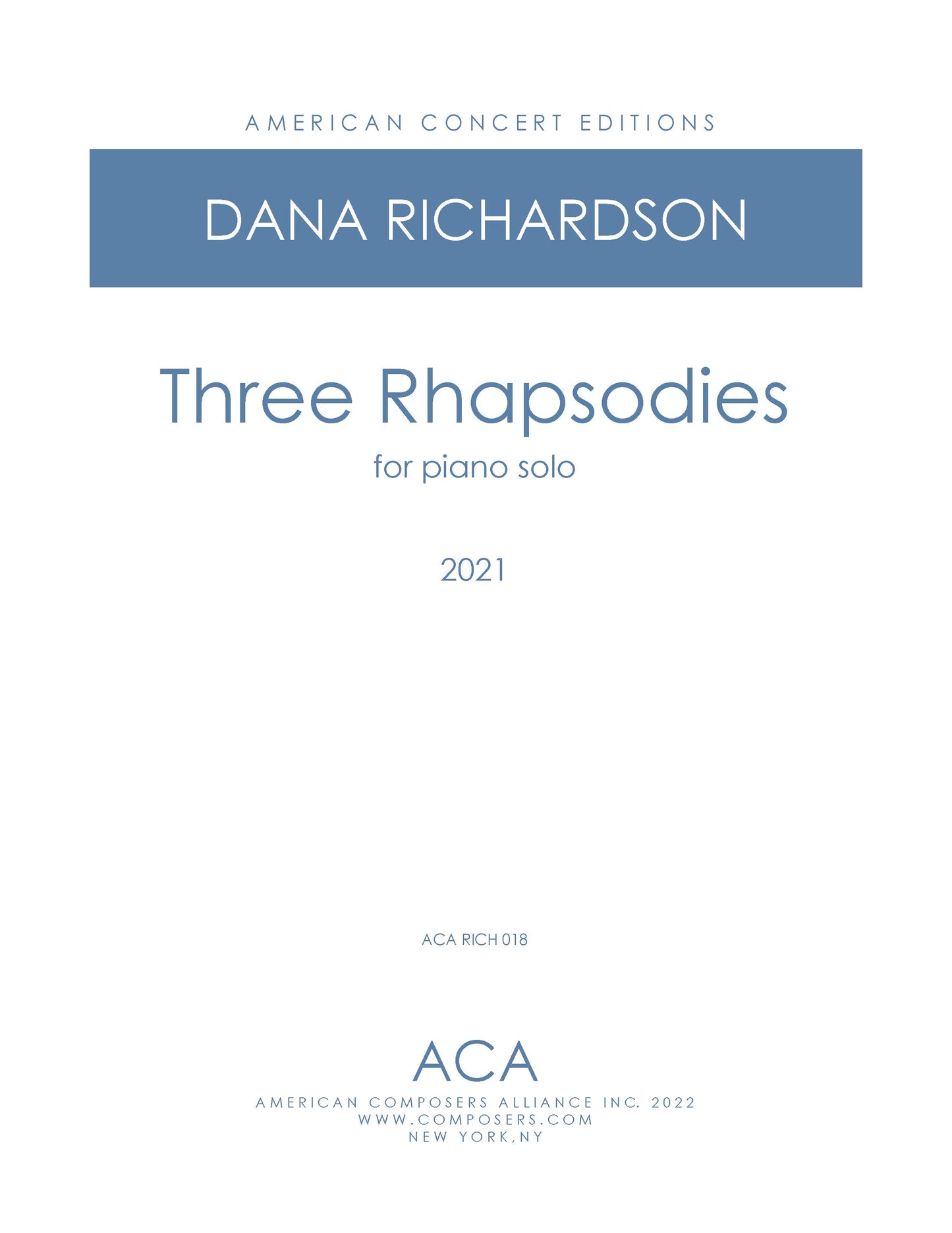 Three Rhapsodies