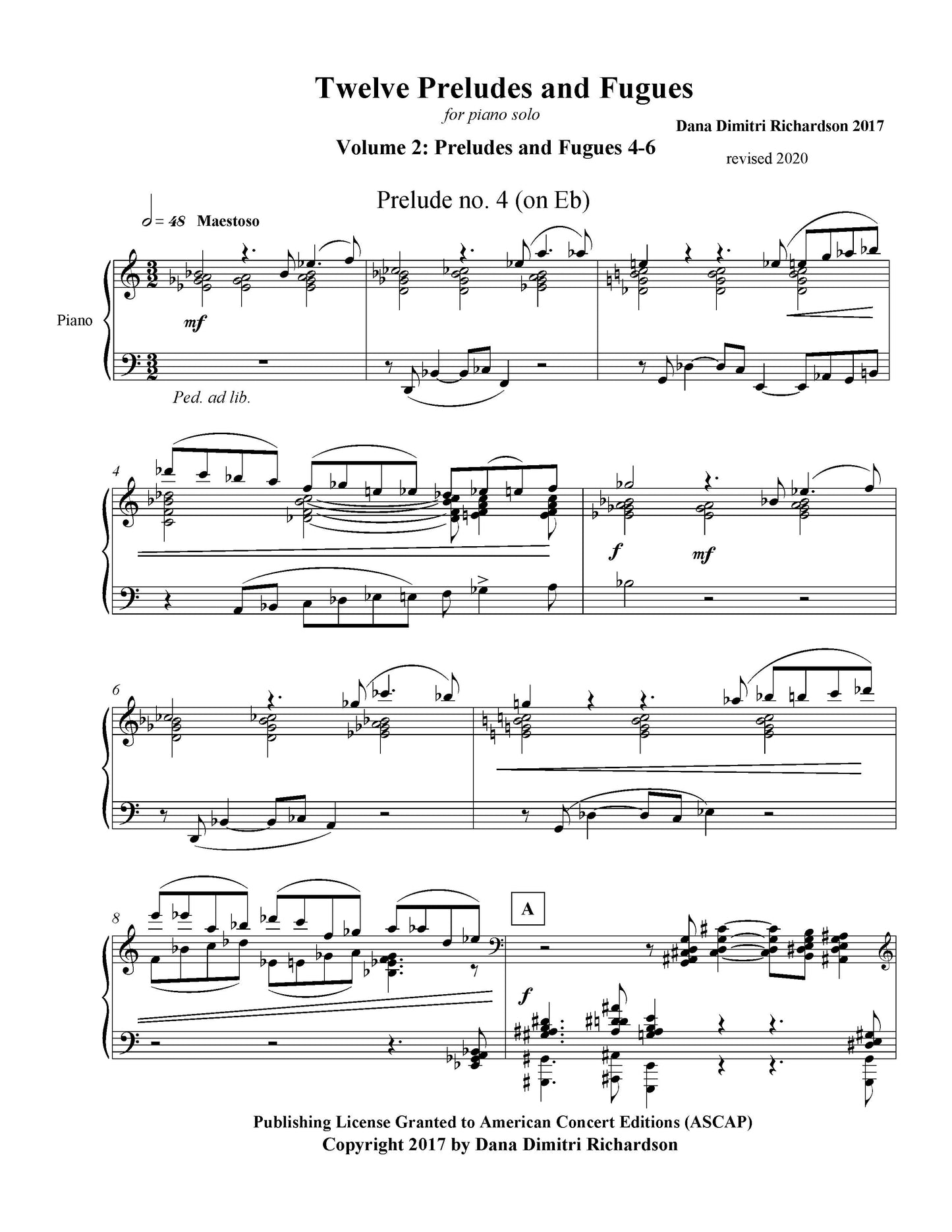 Twelve Preludes and Fugues: Volume 2