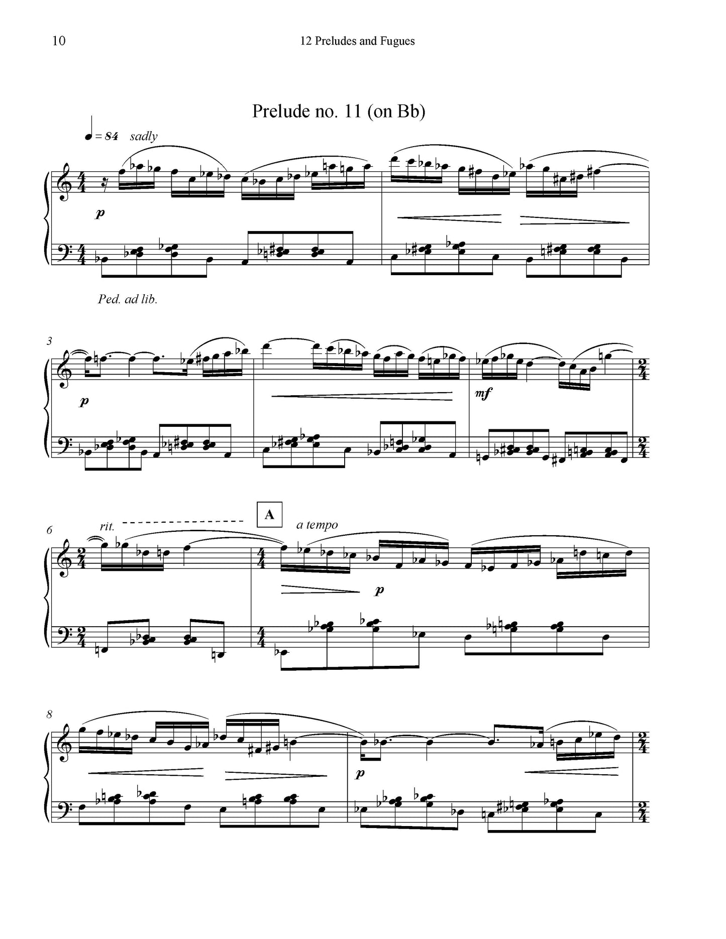 Twelve Preludes and Fugues: Volume 4