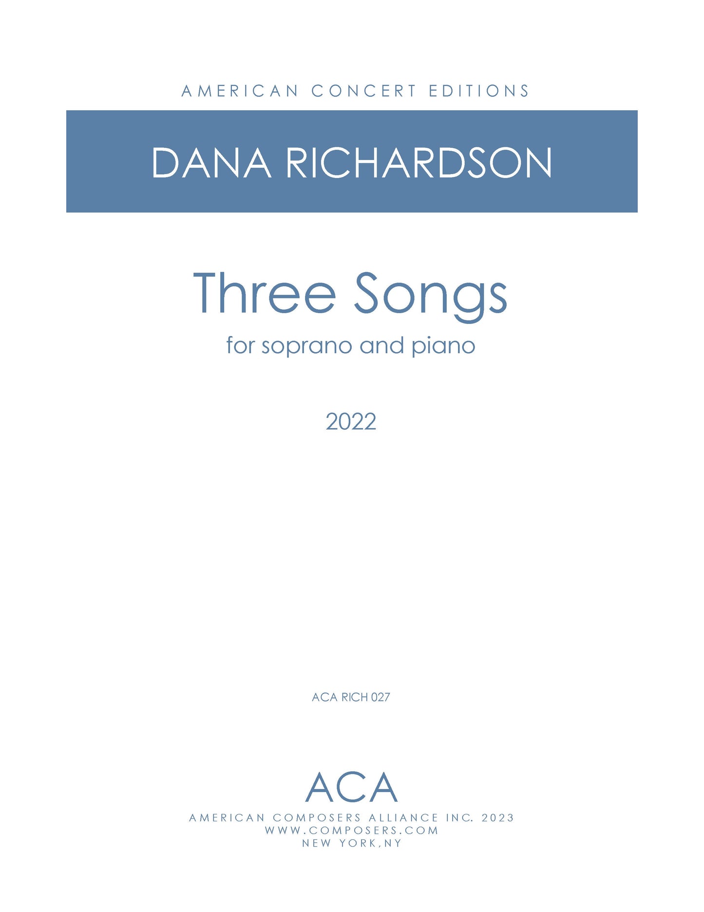 Three Songs