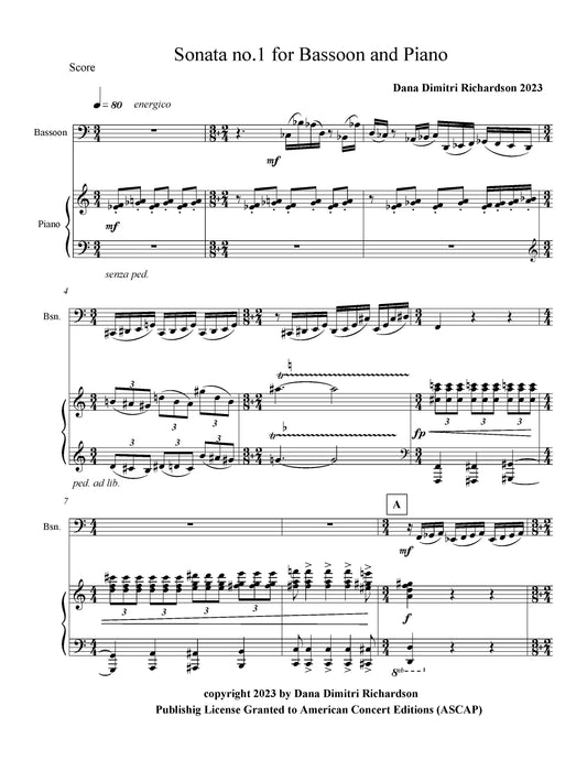 Bassoon Sonata No. 1