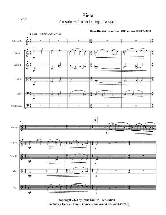 Pieta for Solo Violin and String Orchestra