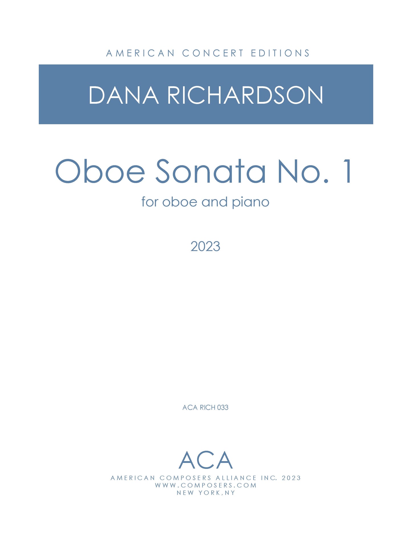 Oboe Sonata No. 1