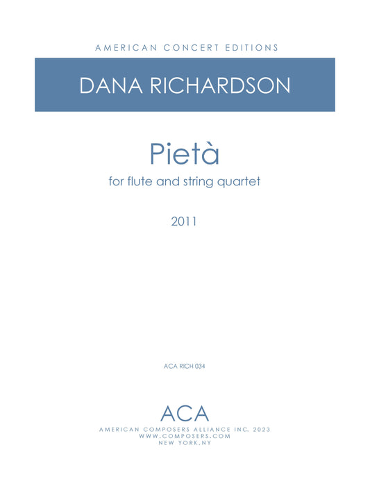 Pieta for Flute and String Quartet