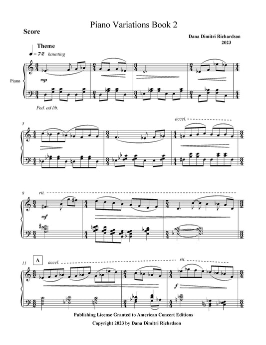 Piano Variations - Book 2