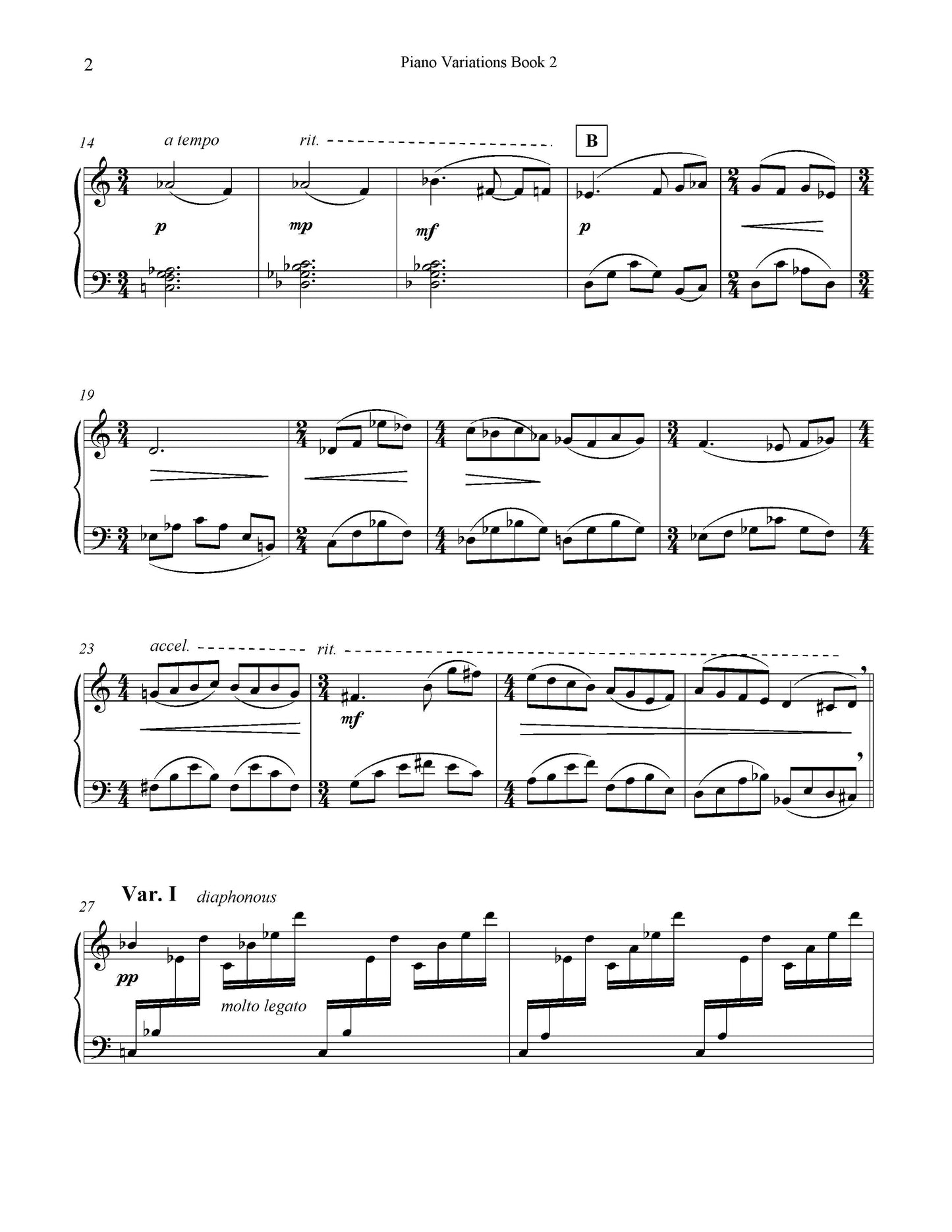 Piano Variations - Book 2