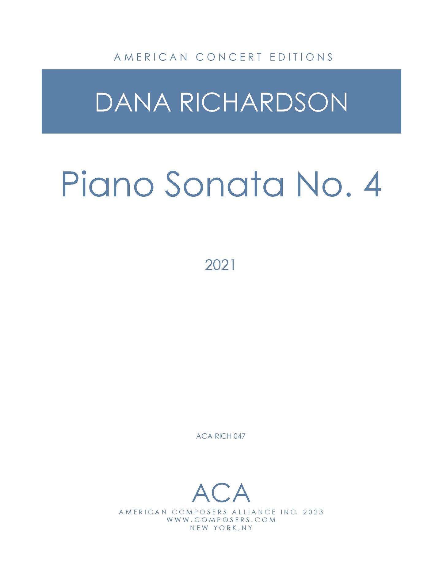 Piano Sonata No. 4