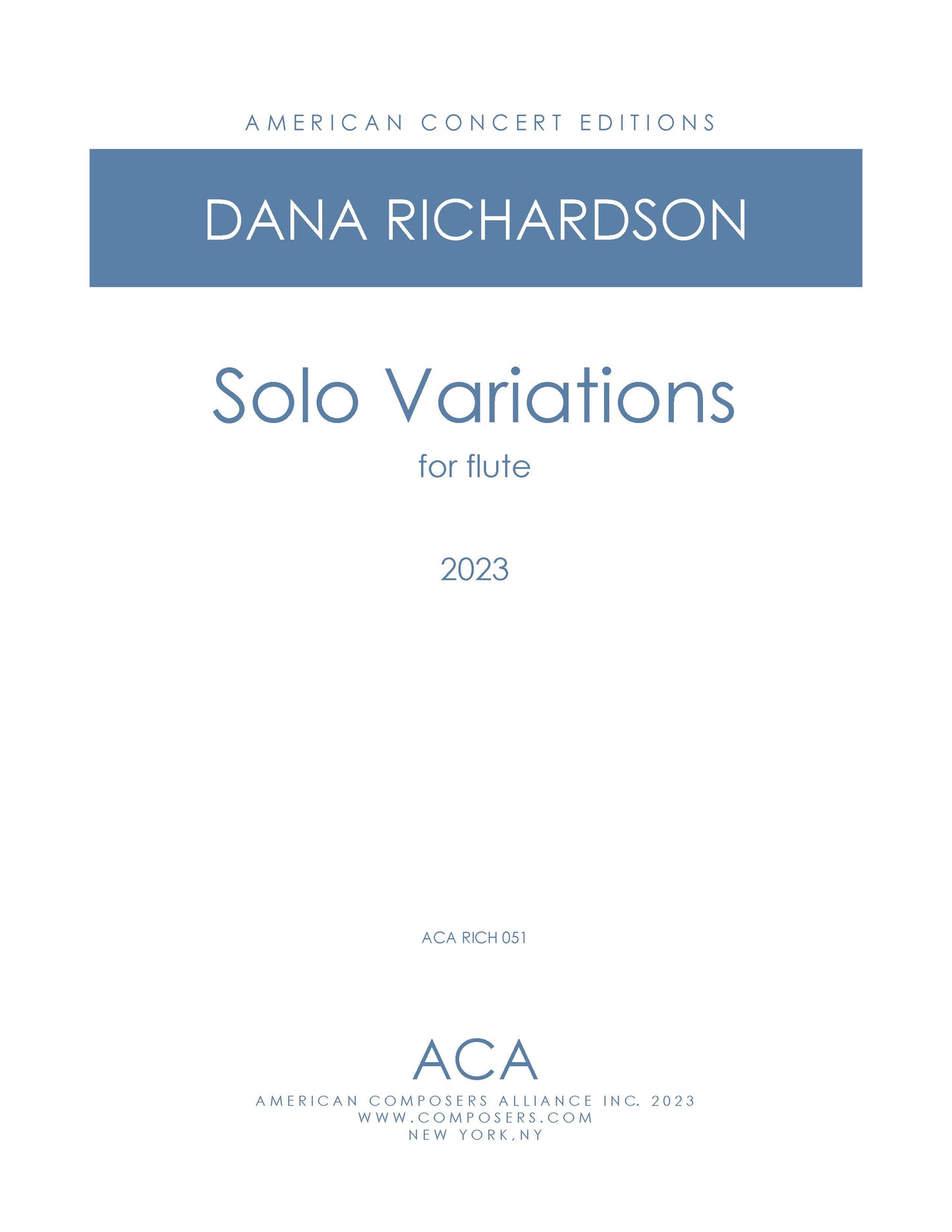 Solo Variations for Flute