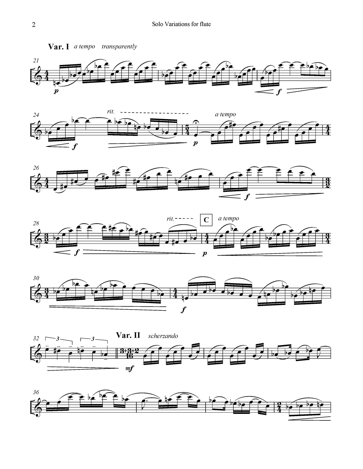 Solo Variations for Flute