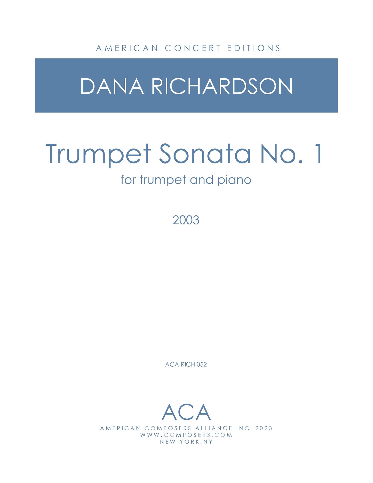 Trumpet Sonata No. 1