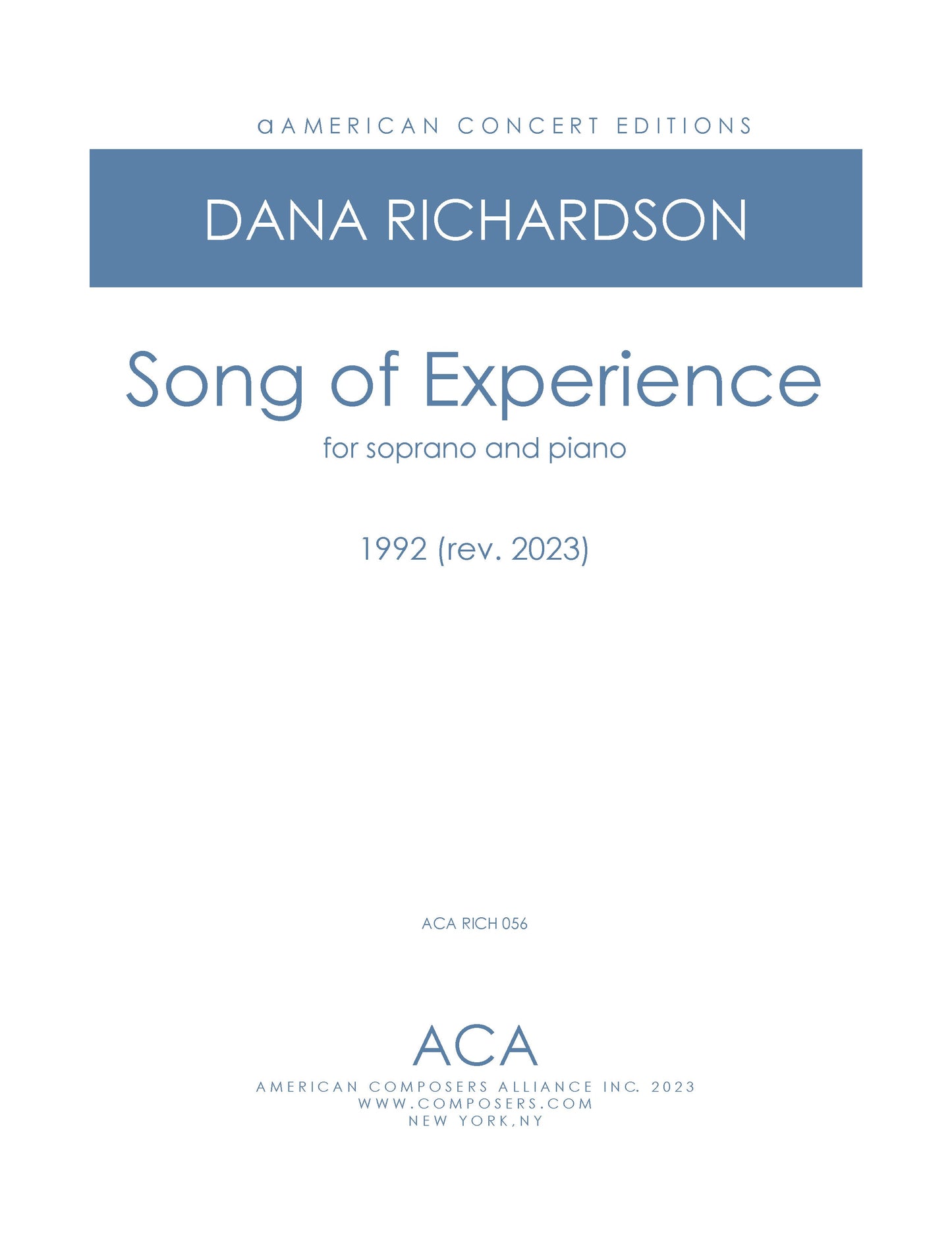 Song of Experience