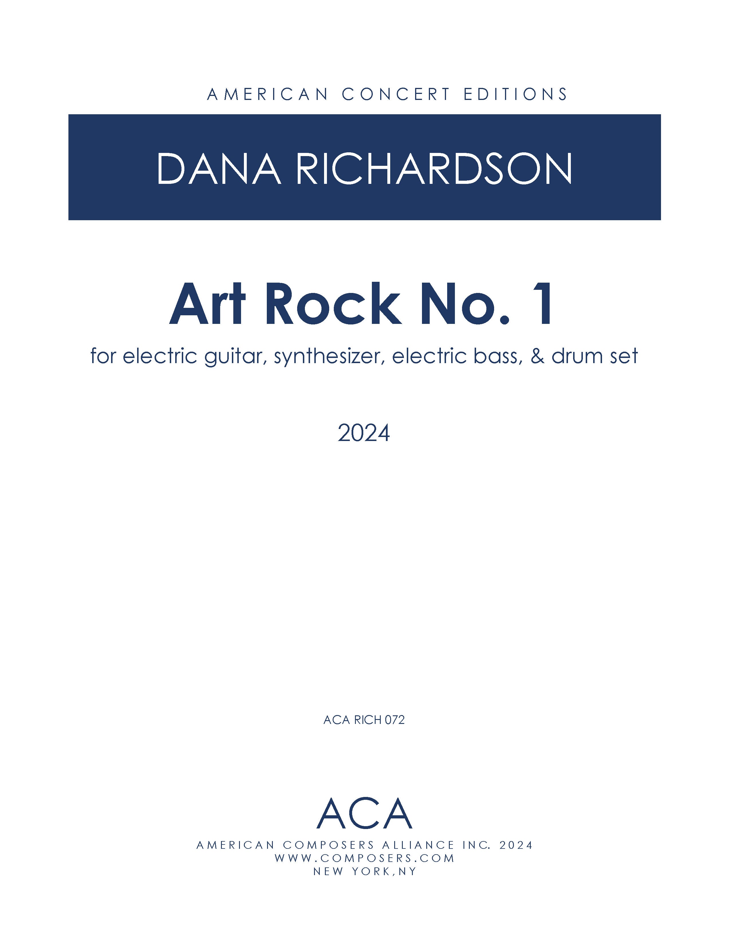 Art Rock No. 1 – American Composers Alliance