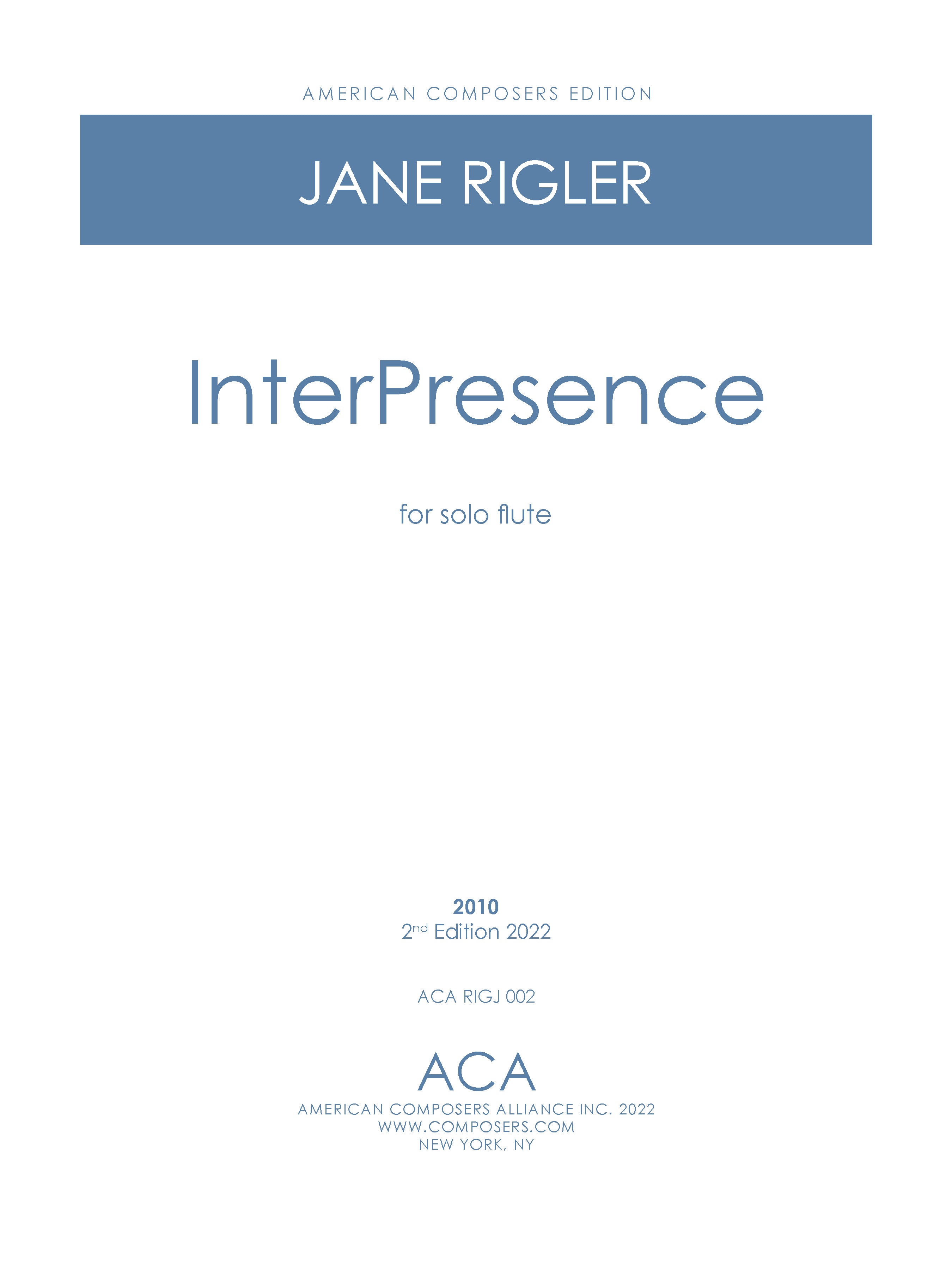 InterPresence – American Composers Alliance