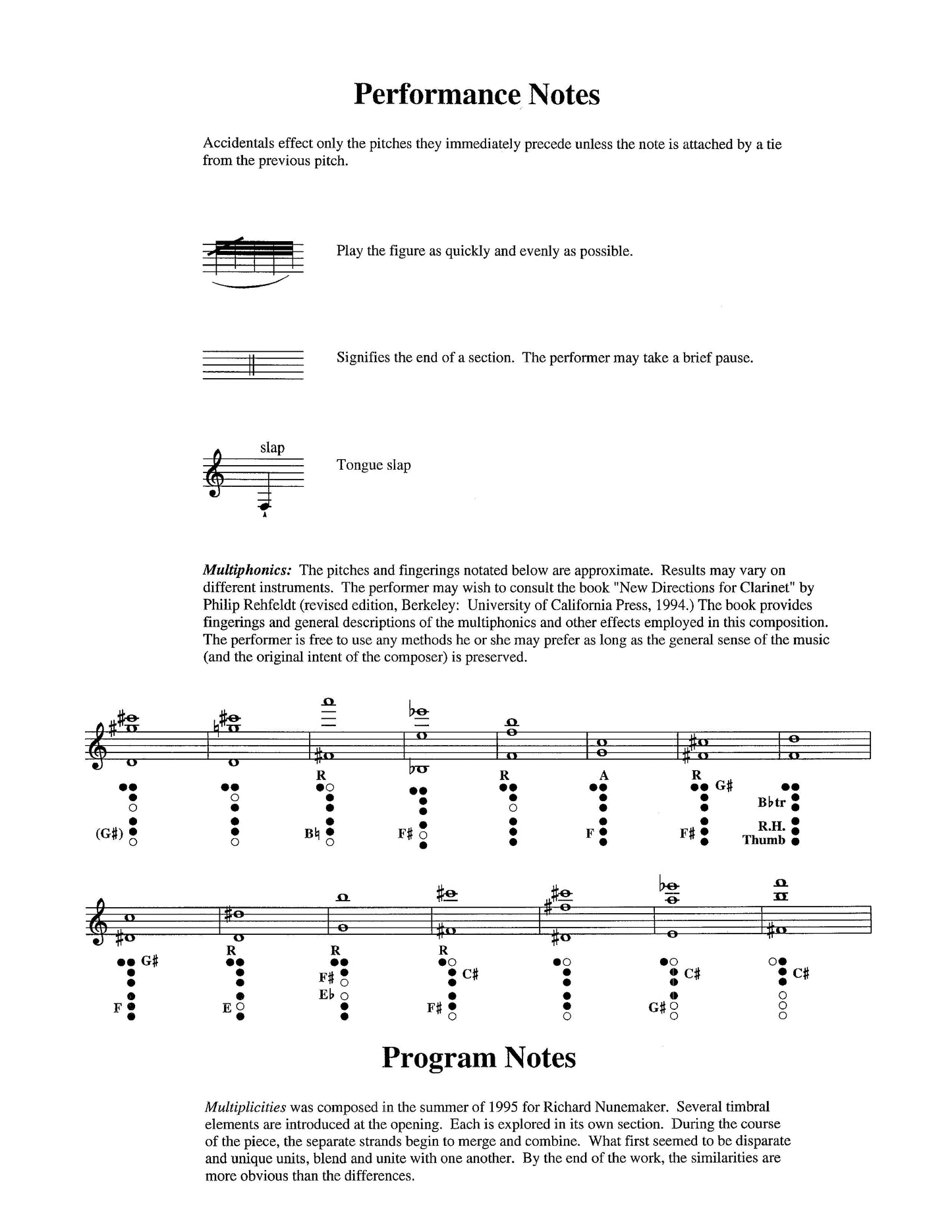 Multiplicities