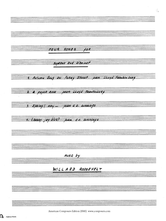 FOUR SONGS for Soprano and Clarinet