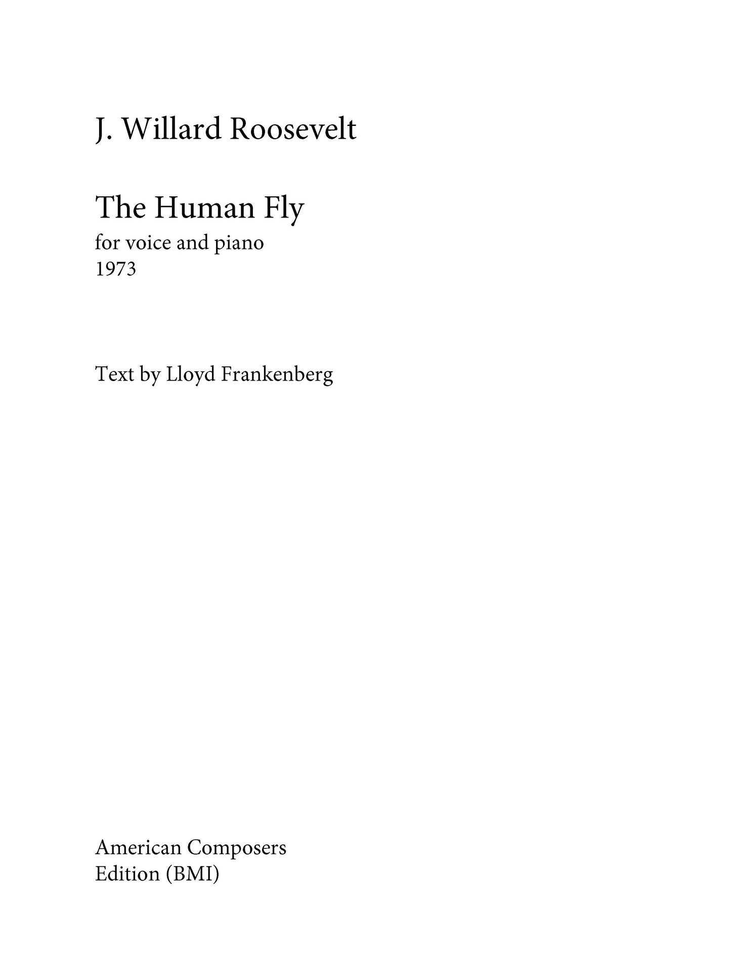 HUMAN FLY (on Lloyd Frankenberg poetry)