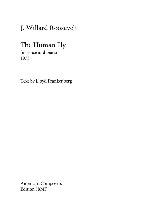 HUMAN FLY (on Lloyd Frankenberg poetry)