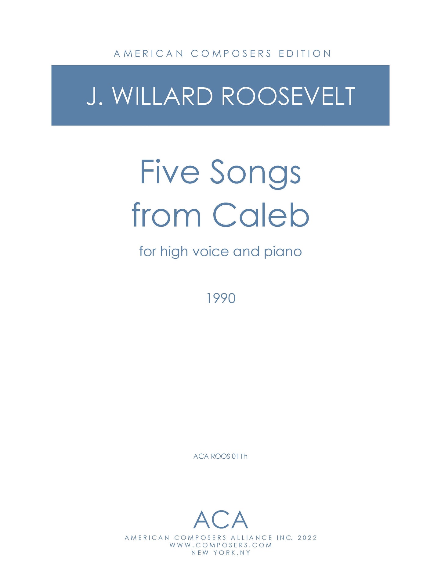 FIVE SONGS FROM CALEB