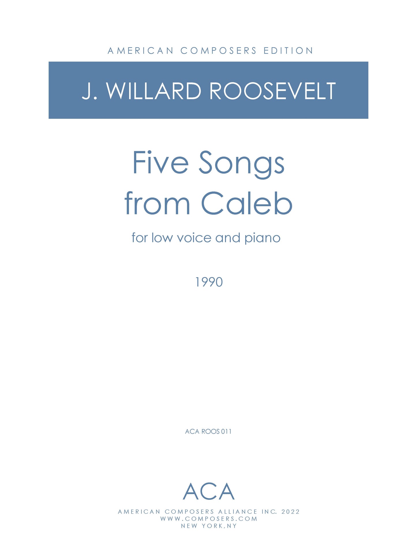 FIVE SONGS FROM CALEB