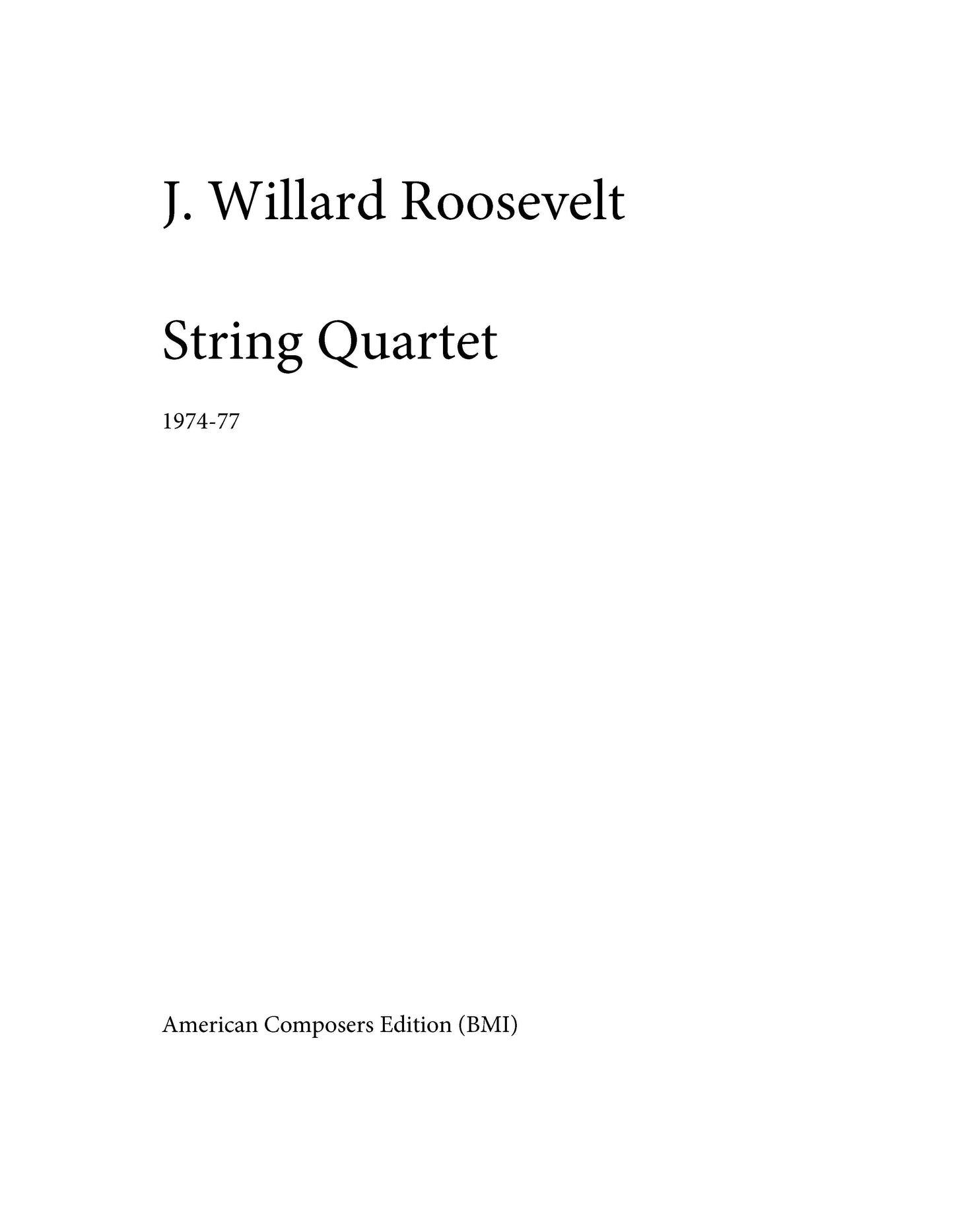 STRING QUARTET