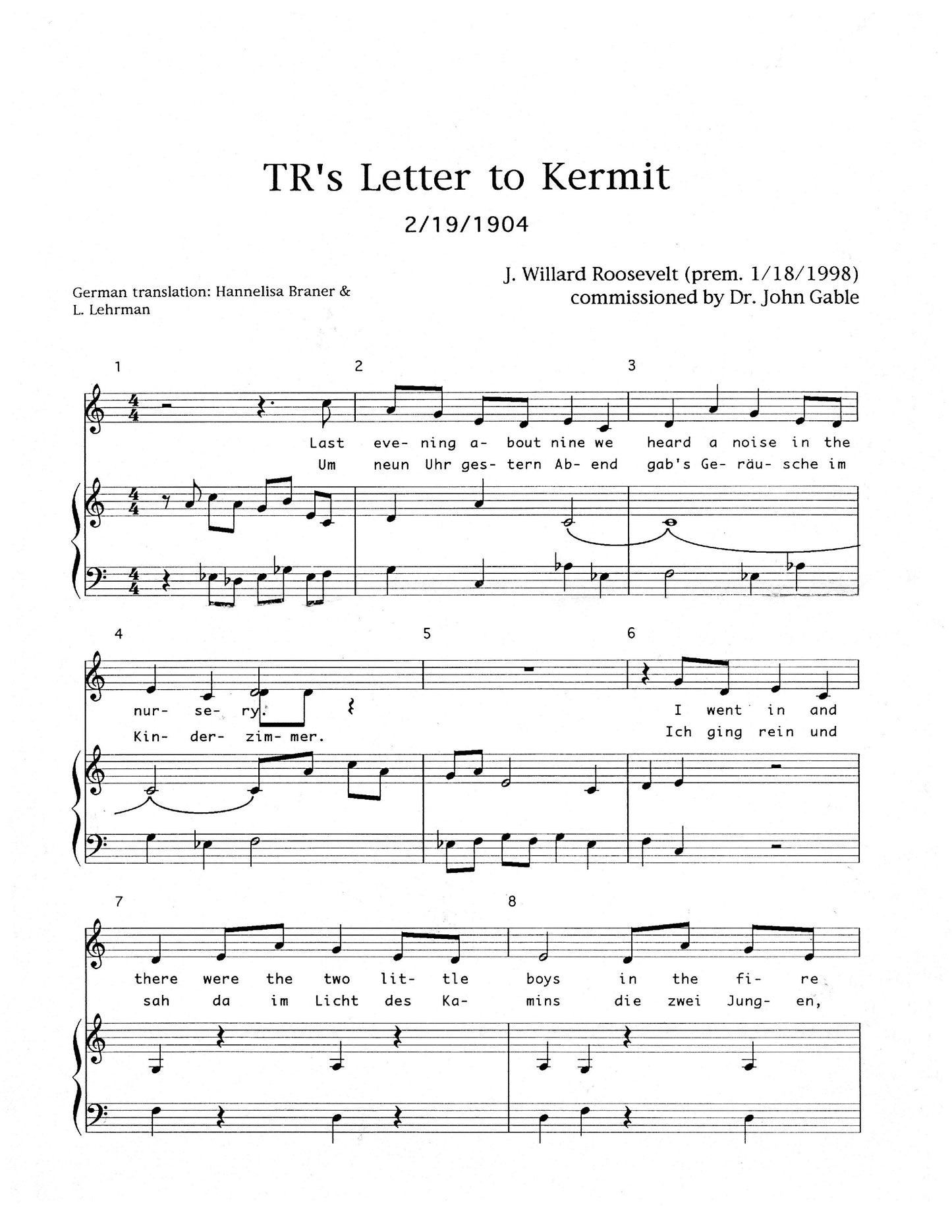 TR's LETTER TO KERMIT