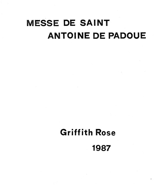 Messe de saint Antoine de padoue