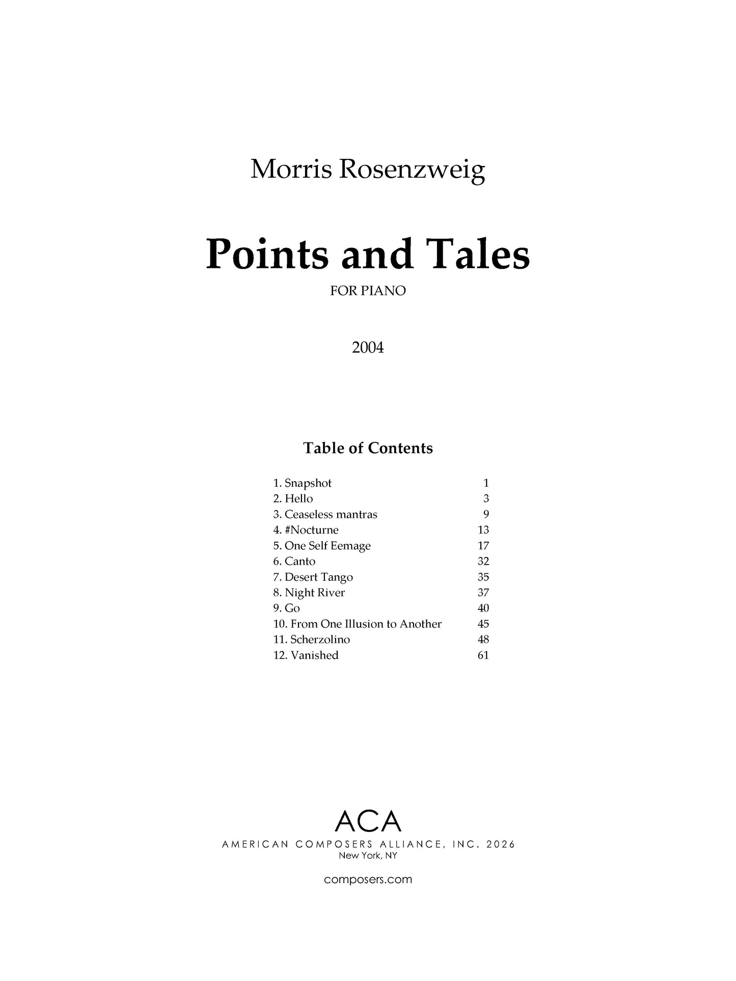 Points and Tales