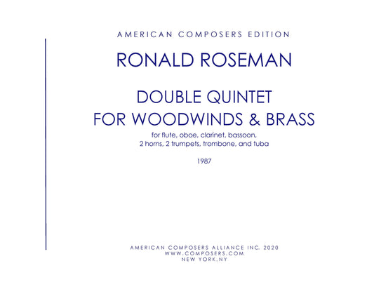 DOUBLE QUINTET FOR WOODWINDS and BRASS