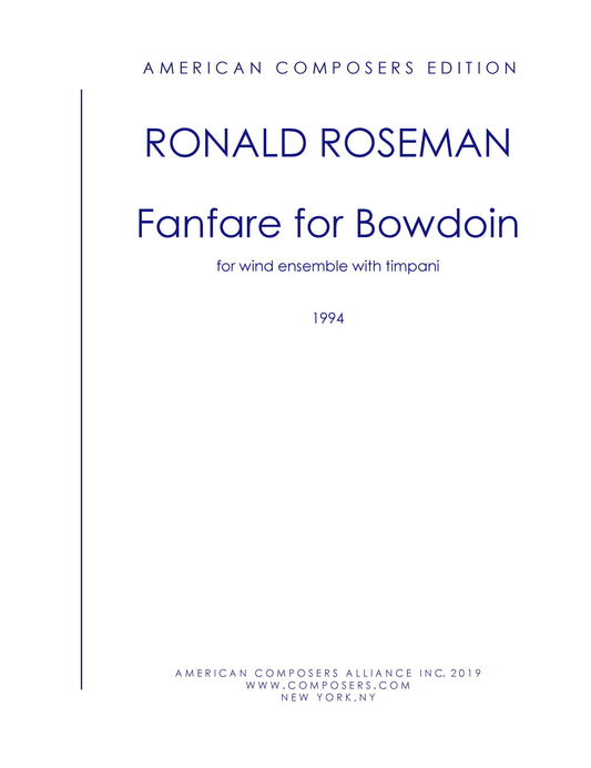 FANFARE FOR BOWDOIN