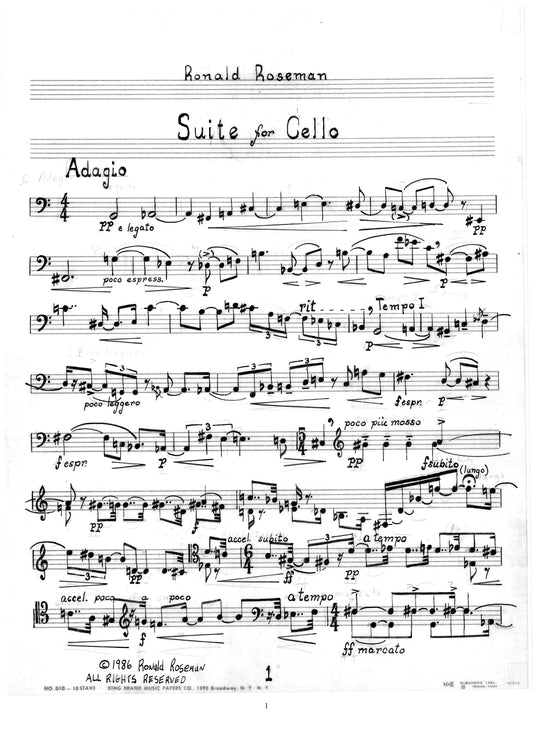 SUITE FOR CELLO