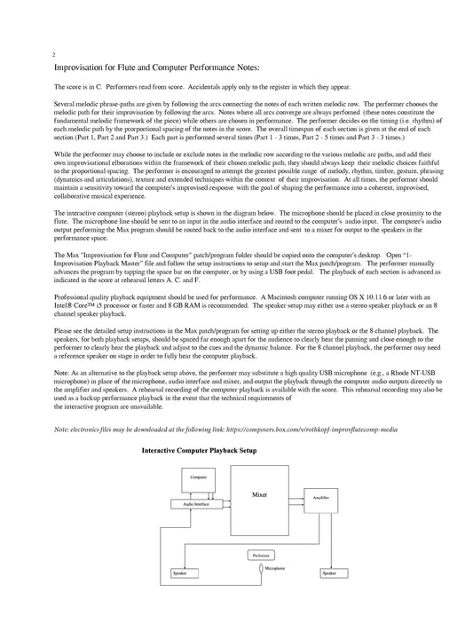 IMPROVISATION FOR FLUTE AND COMPUTER