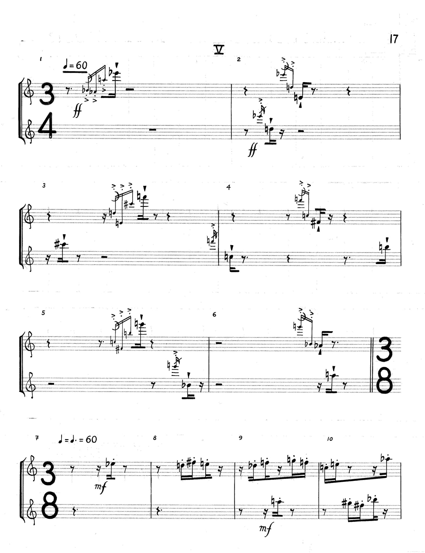 SIX SHORT PIECES FOR TWO FLUTES