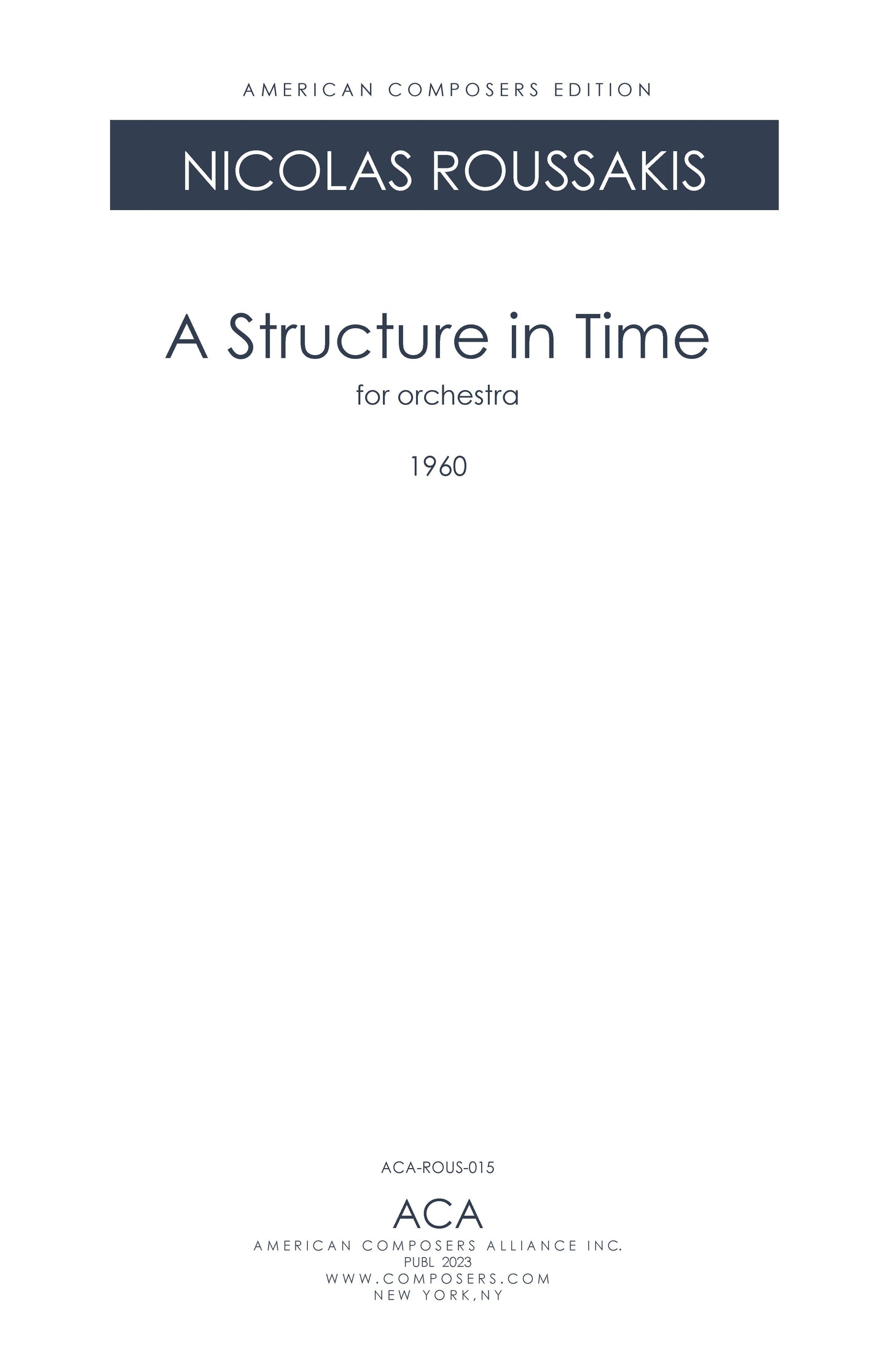 STRUCTURE IN TIME