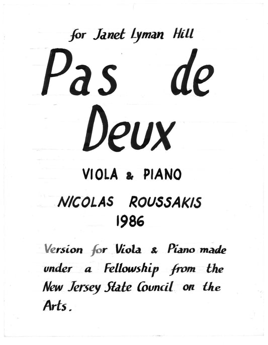 PAS DE DEUX - Viola and Piano