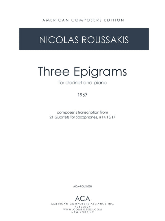 THREE EPIGRAMS