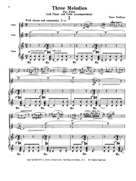 Three Melodies for Flute, Cello, and Piano