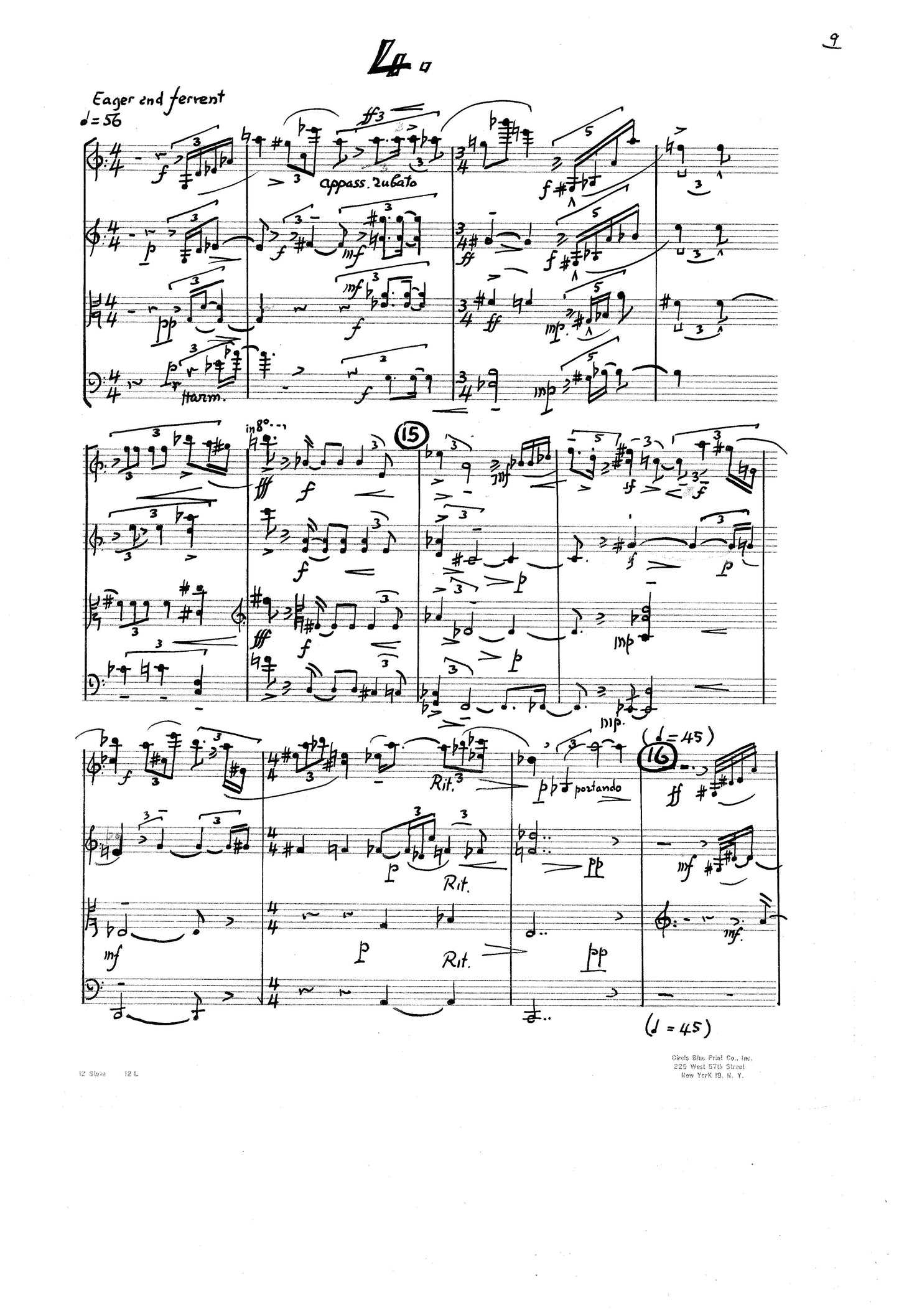 SOLITUDE (Tetragram No. 5, arr for string quartet)