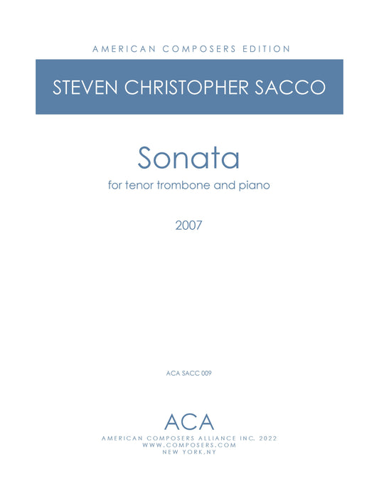 SONATA for Tenor Trombone and Piano