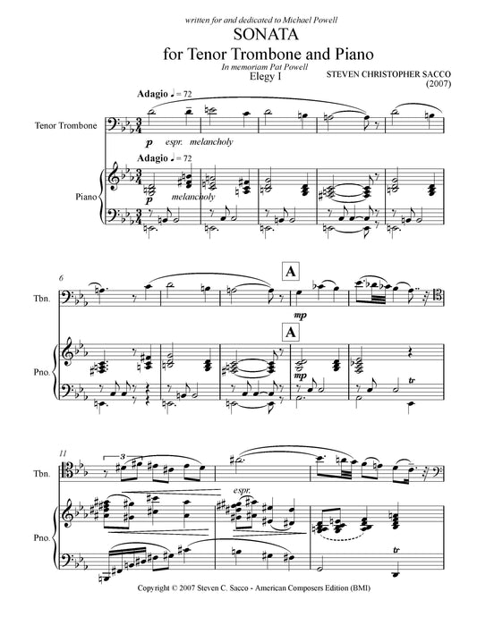 SONATA for Tenor Trombone and Piano