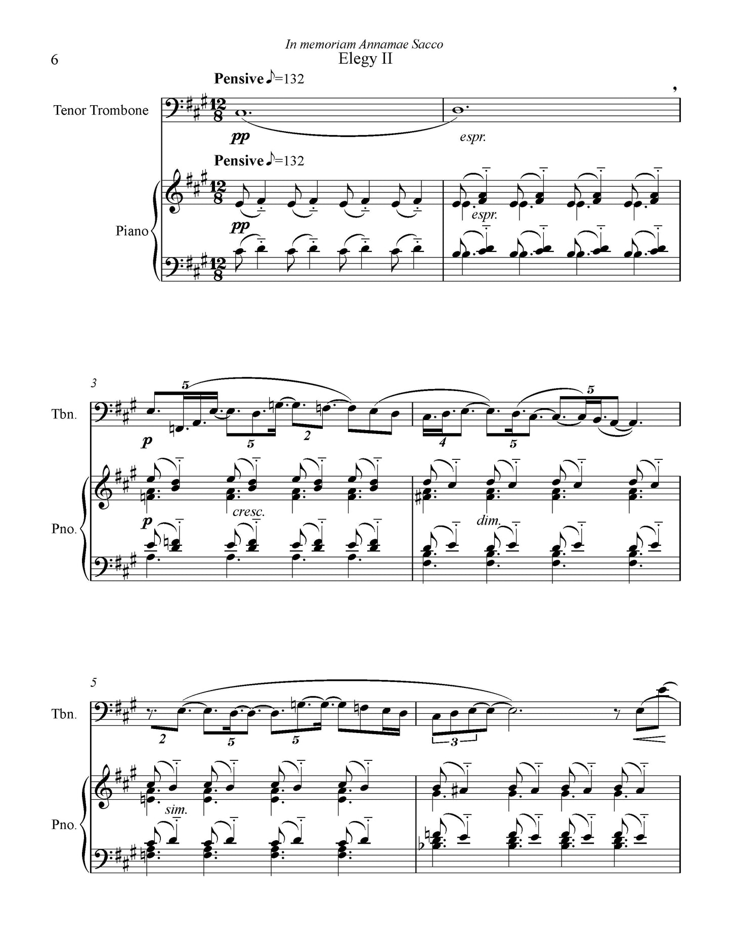 SONATA for Tenor Trombone and Piano