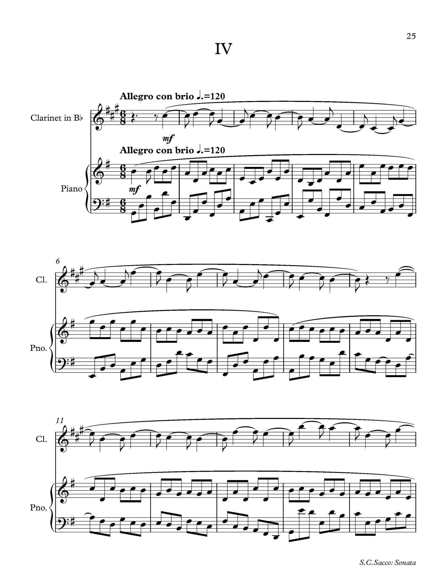 Sonata for Clarinet and Piano